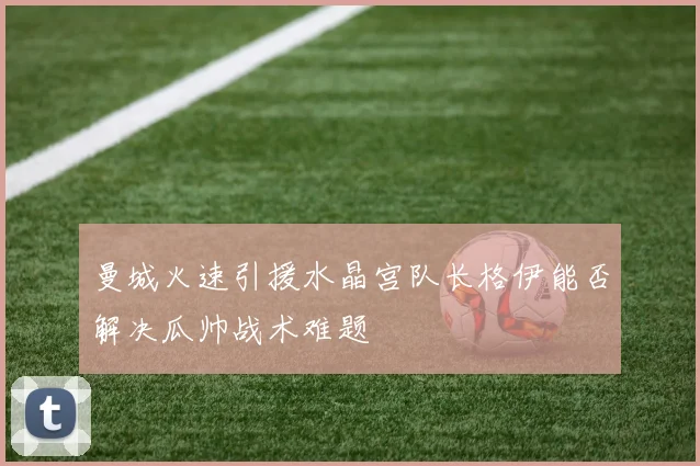 曼城火速引援水晶宫队长格伊能否解决瓜帅战术难题